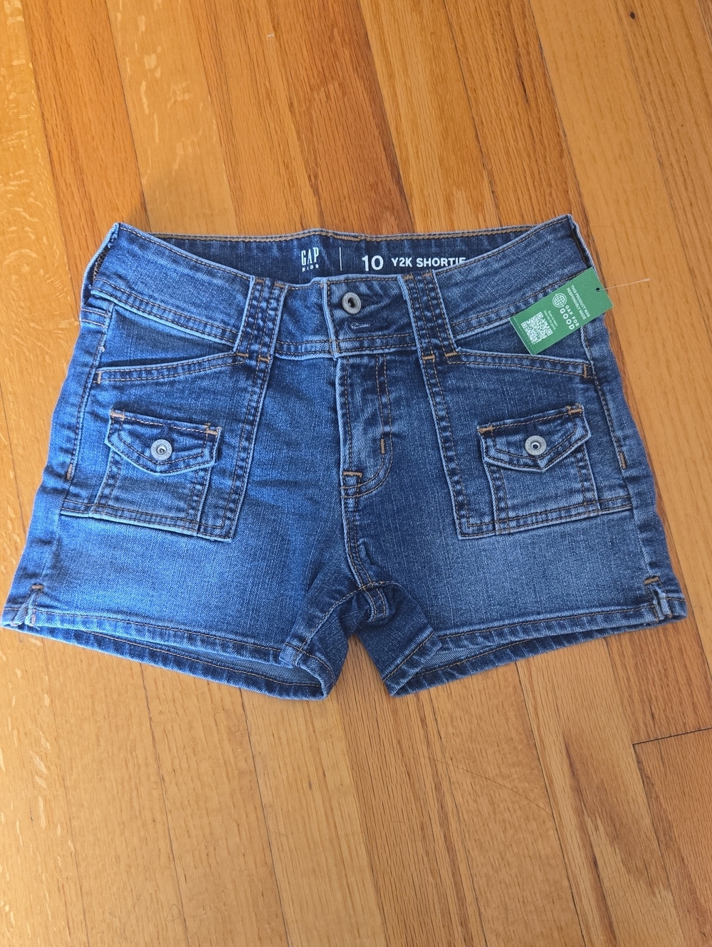 GAP Denim Pocket Shortie Shorts - Blue